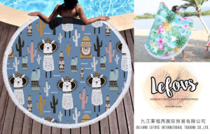 Alpaca Round Beach Towel (1)