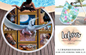 Animal Horse Round Beach Towel (4)