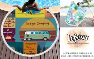 Camper Camping Round Beach Towel (2)