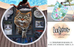 Cat Animals Round Beach Towel (8)