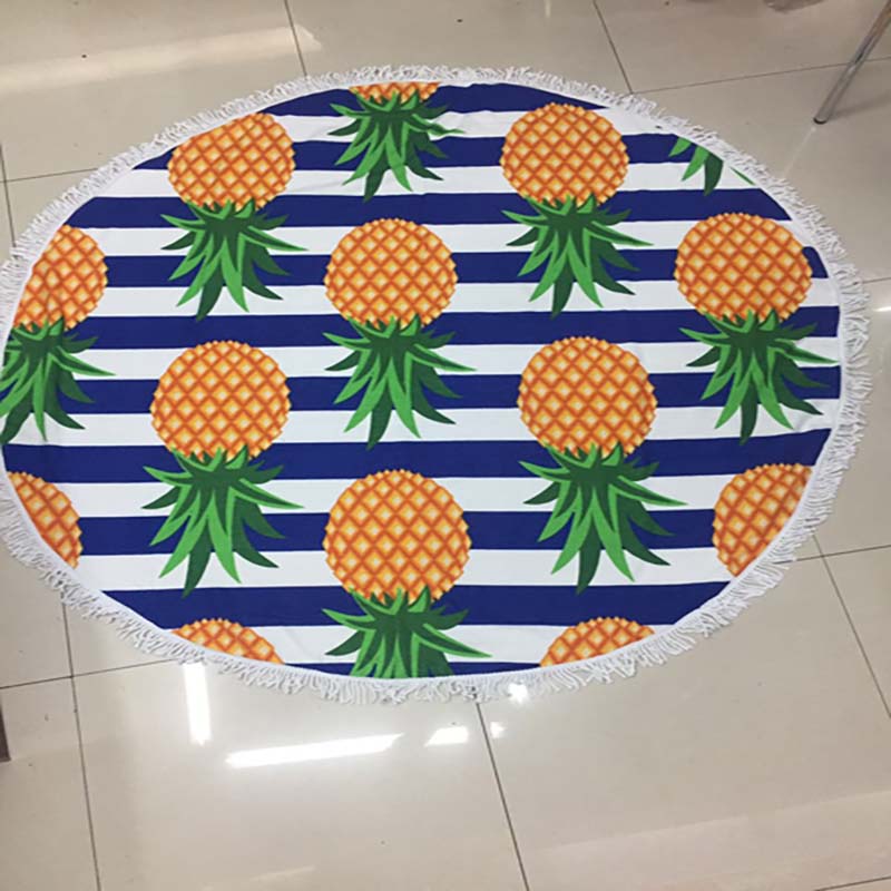 Classic Pattern Round Beach Towel 13
