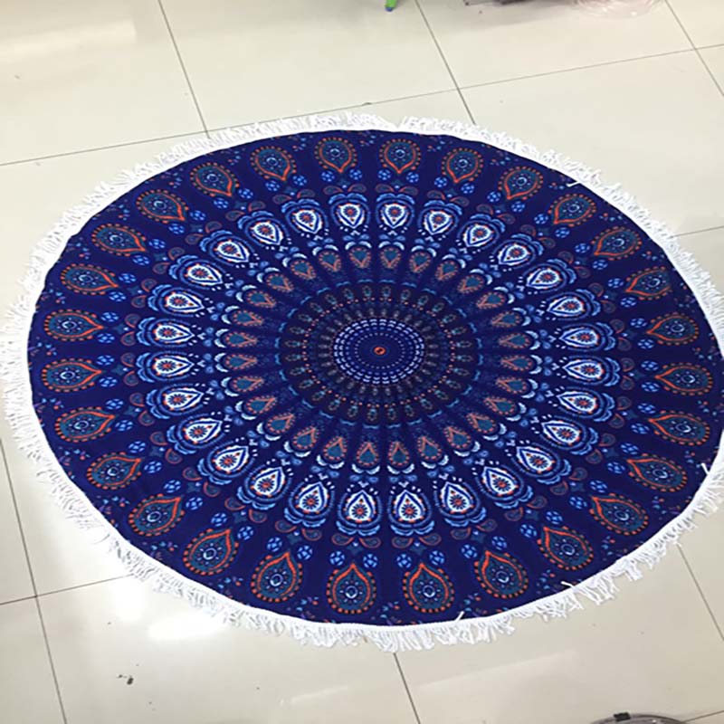 Classic Pattern Round Beach Towel 20