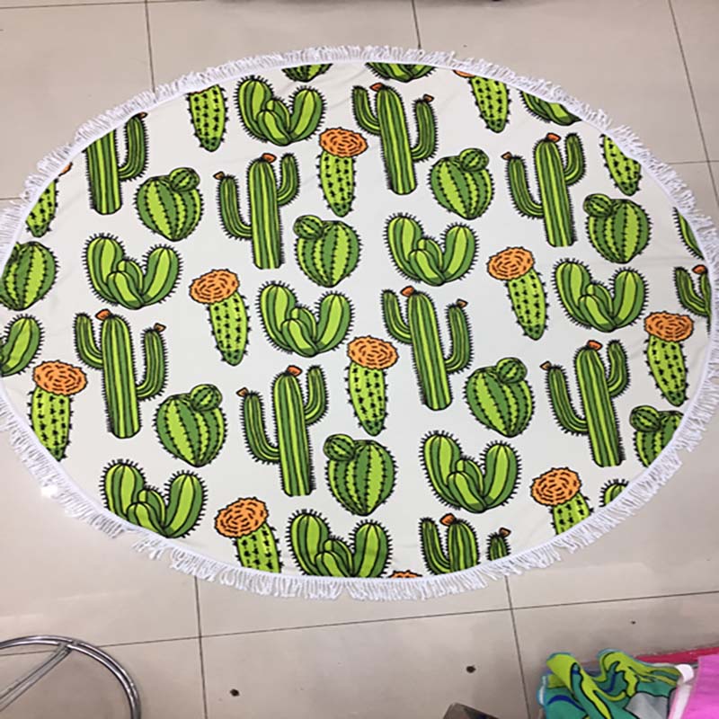 Classic Pattern Round Beach Towel 35