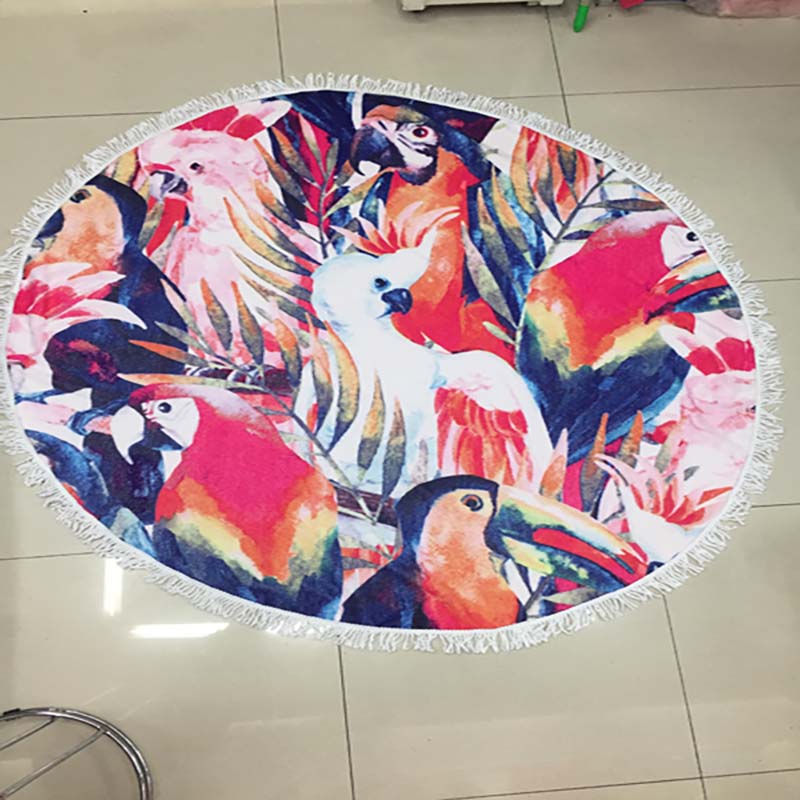 Classic Pattern Round Beach Towel 36