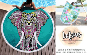 Elephant Round Beach Towel (1)