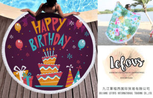 Food Cake Round Beach Towel For Birthday (16)