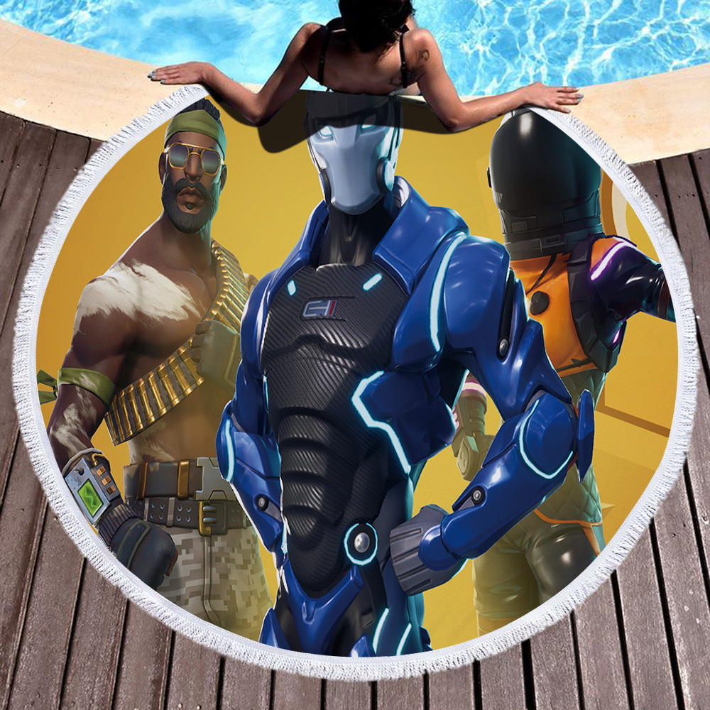 Fortnite Games Round Beach Towel 10