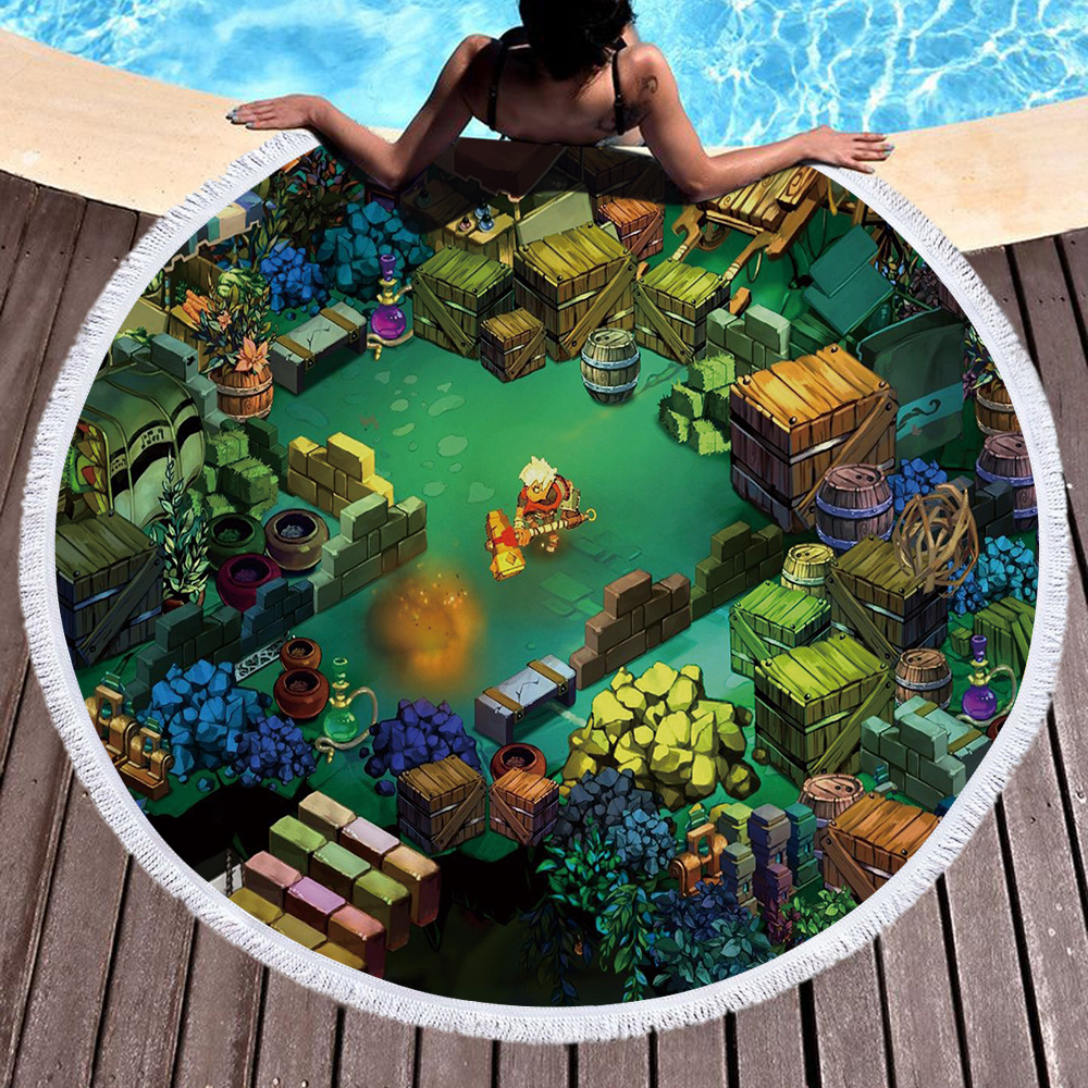 Fortnite Games Round Beach Towel 12