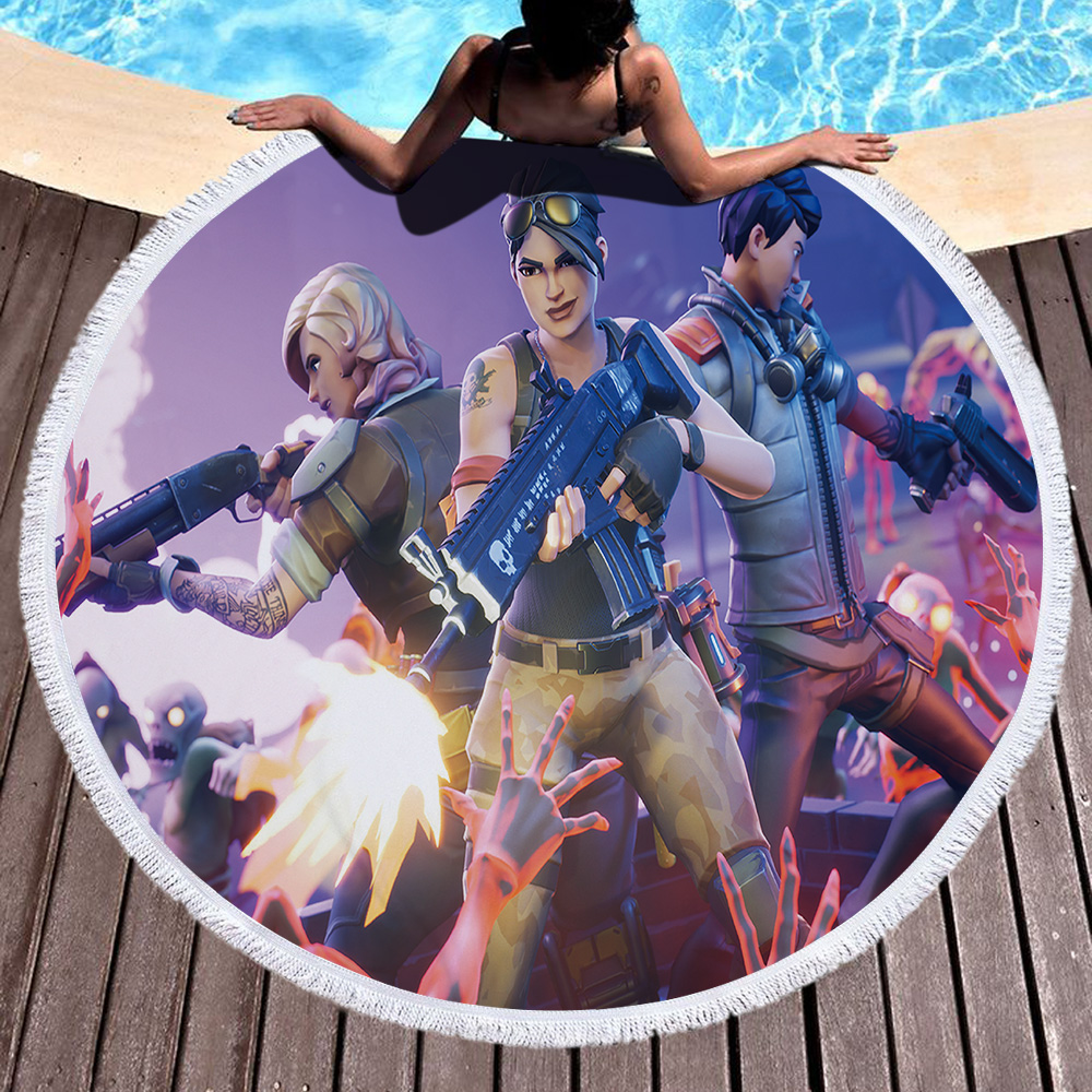 Fortnite Games Round Beach Towel 22