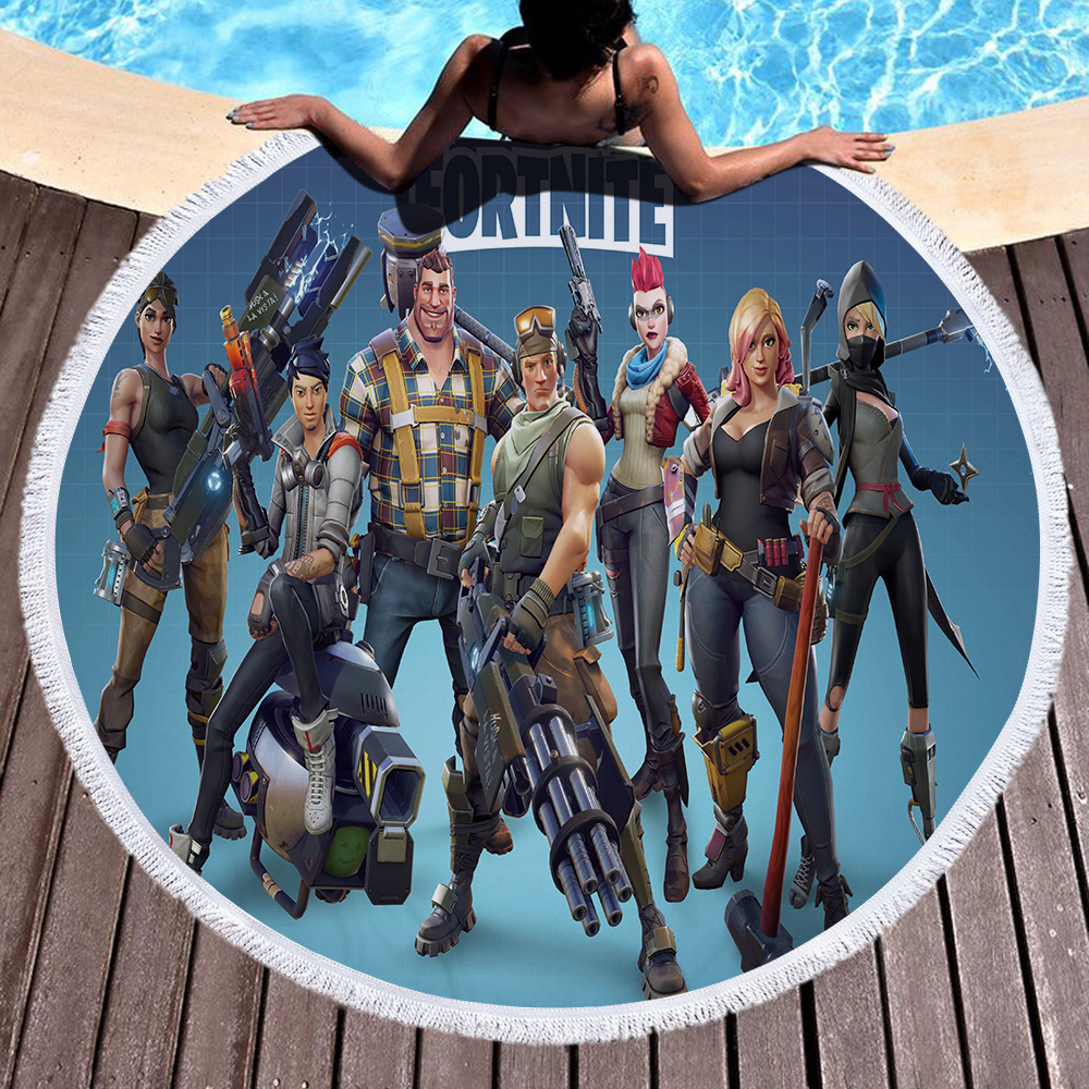 Fortnite Games Round Beach Towel 25