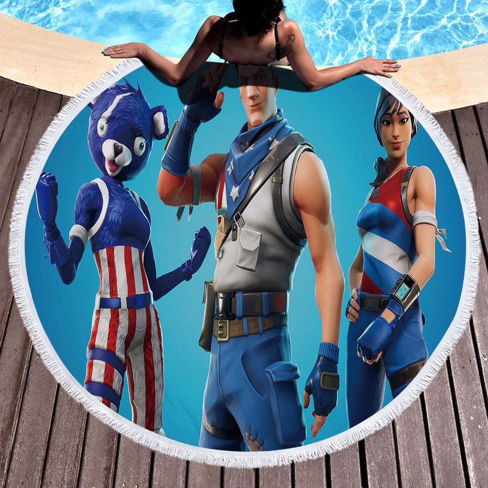 Fortnite Games Round Beach Towel 31