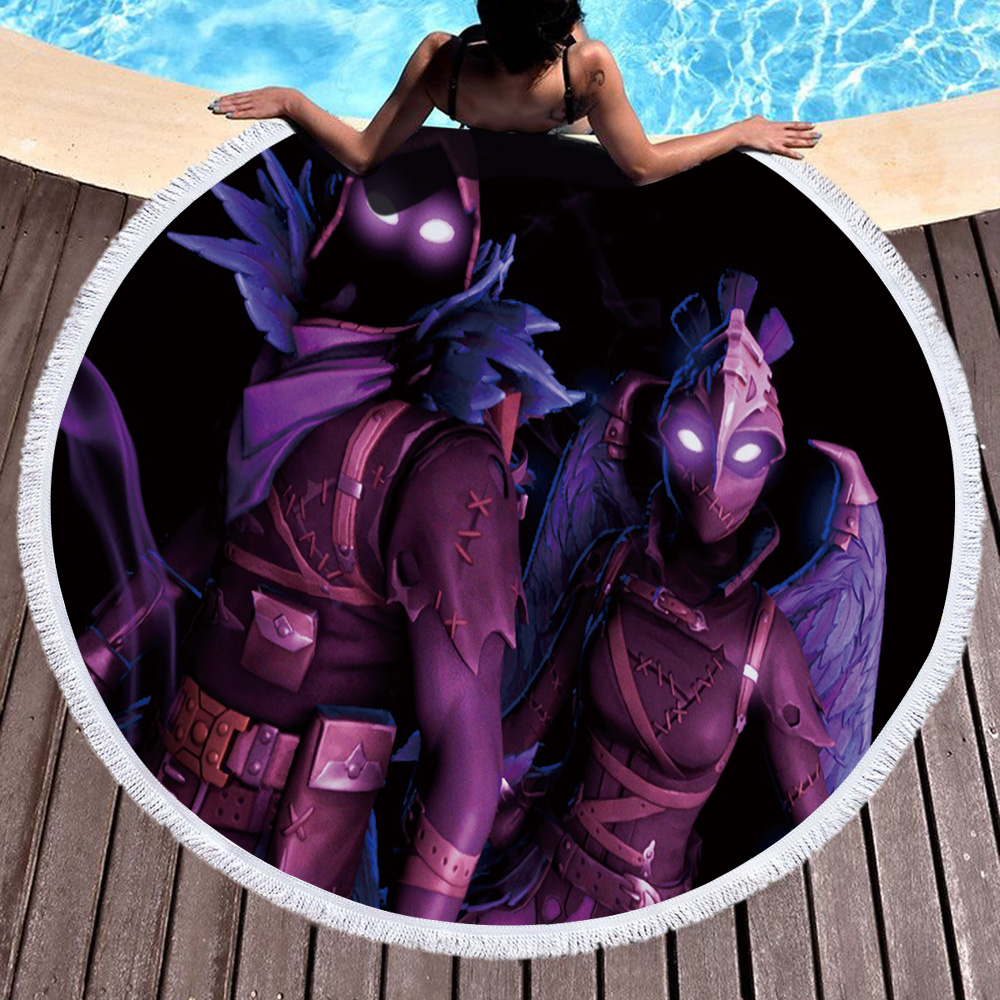 Fortnite Games Round Beach Towel 35
