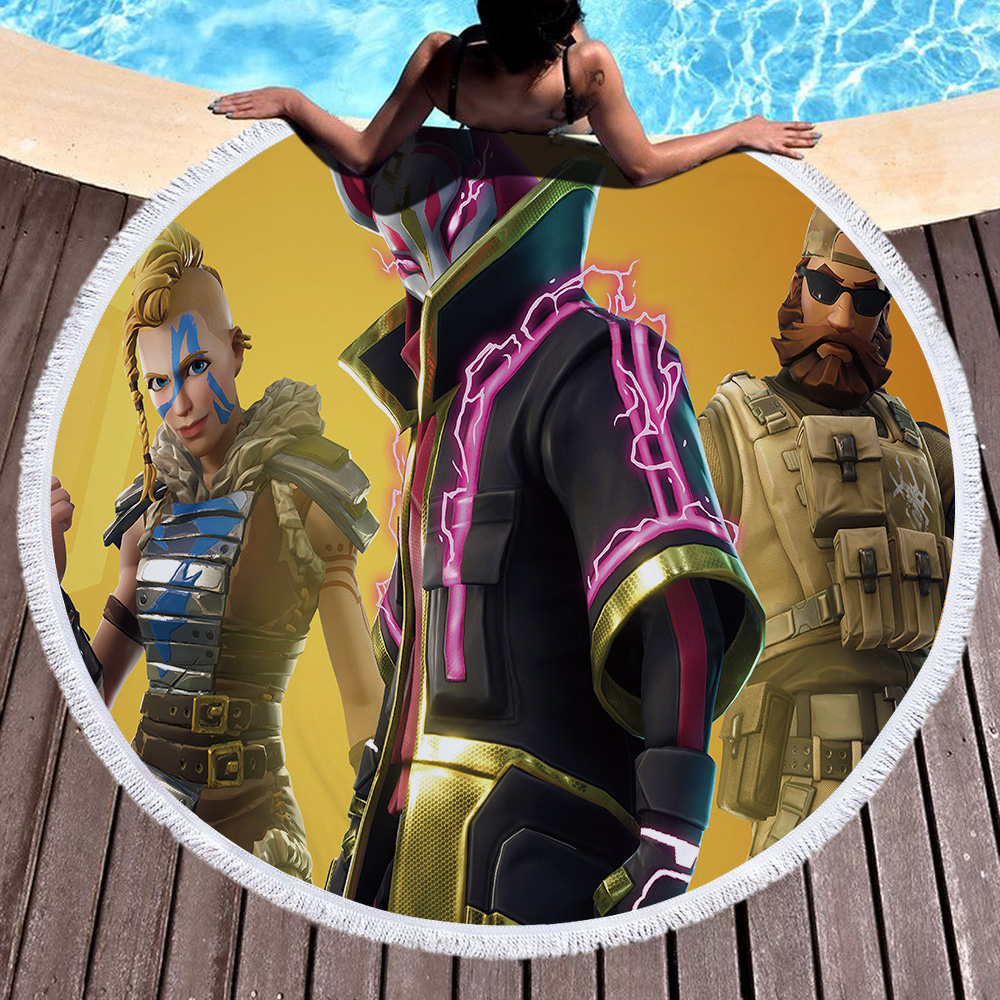 Fortnite Games Round Beach Towel 40