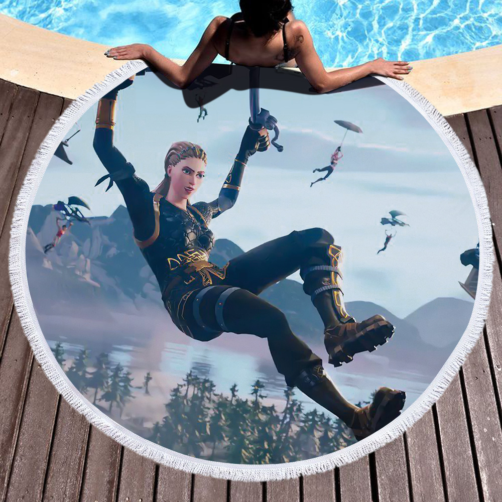 Fortnite Games Round Beach Towel 41