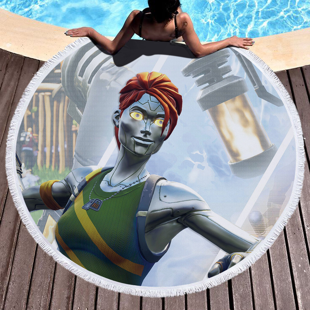 Fortnite Games Round Beach Towel 42