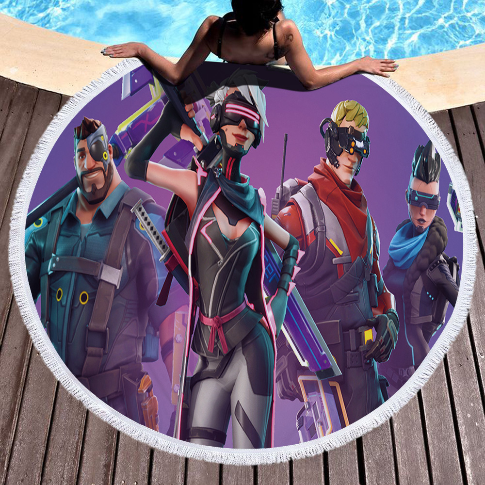 Fortnite Games Round Beach Towel 45