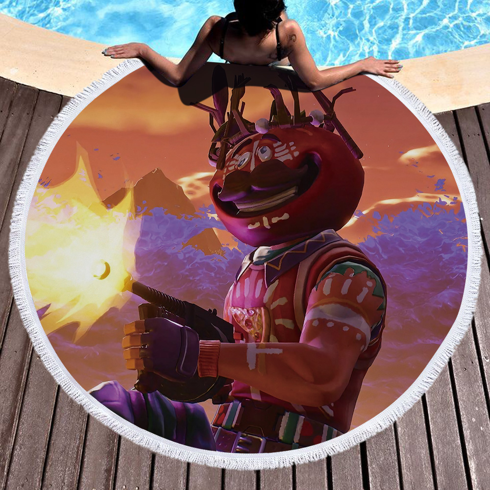 Fortnite Games Round Beach Towel 5