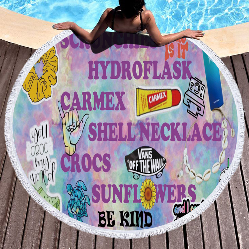 Friday Time Round Beach Towel 3