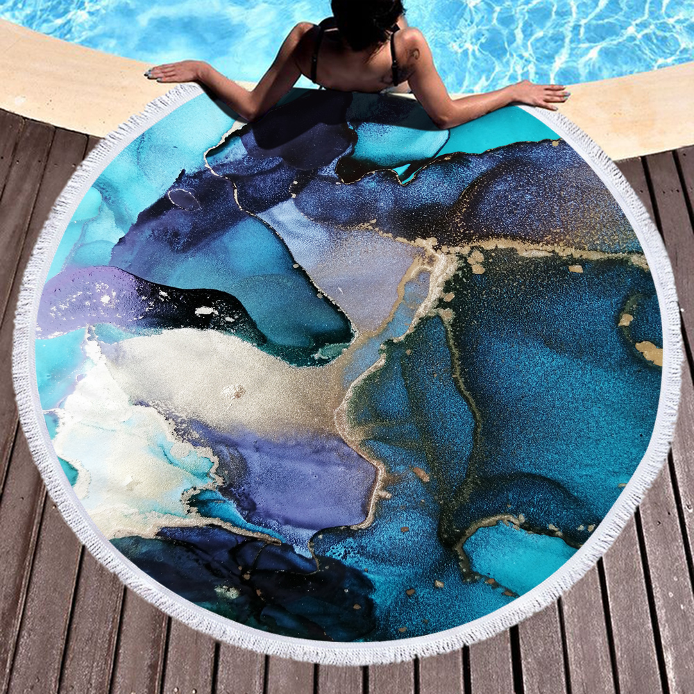 Gilded Style Rock Printed Round Beach Towel 13 Gilded Style Rock Printed Round Beach Towel 12