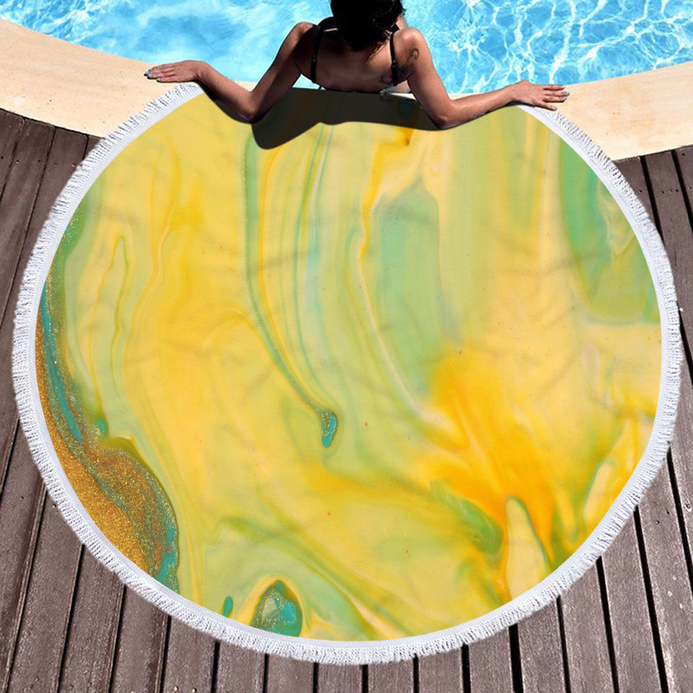 Gilded Style Rock Printed Round Beach Towel 14 Gilded Style Rock Printed Round Beach Towel 13