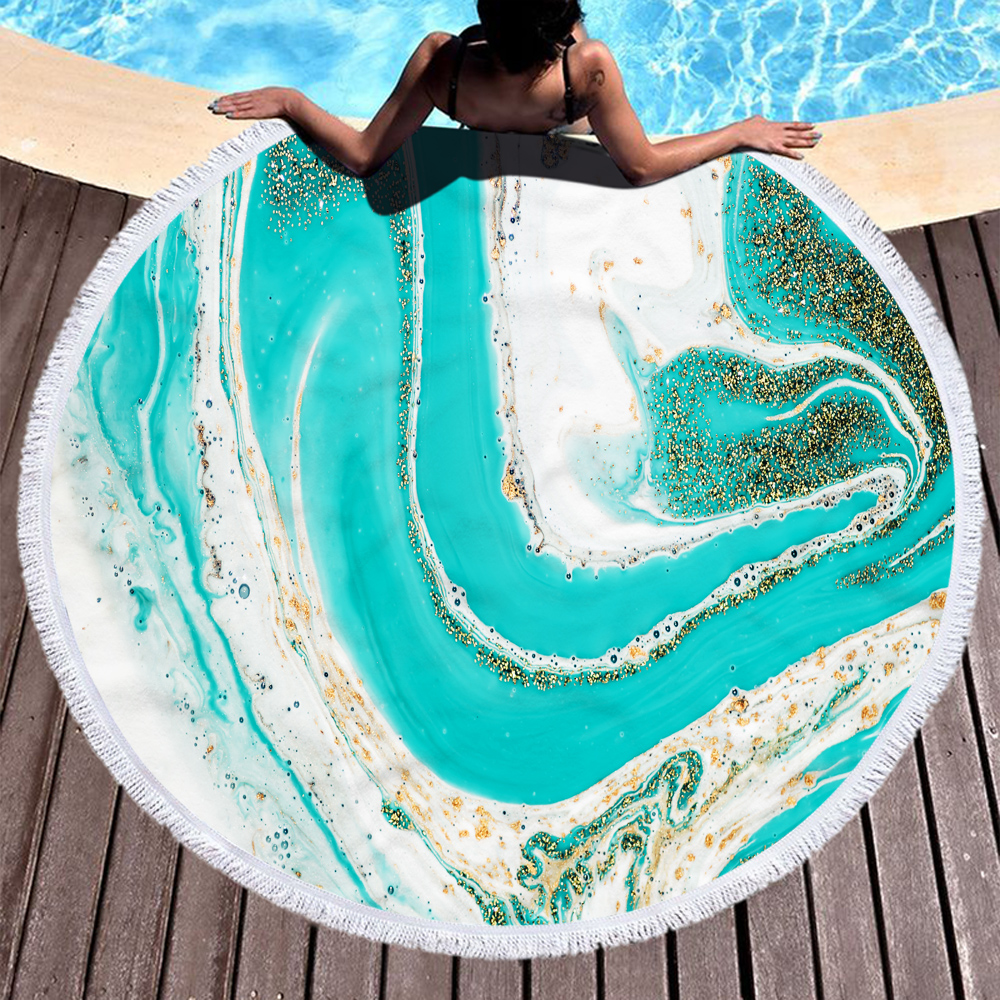 Gilded Style Rock Printed Round Beach Towel 20 Gilded Style Rock Printed Round Beach Towel 19