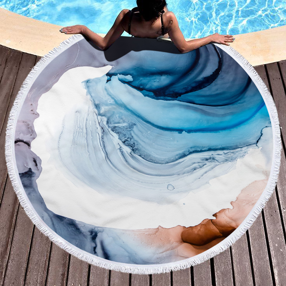 Gilded Style Rock Printed Round Beach Towel 10 Gilded Style Rock Printed Round Beach Towel 9