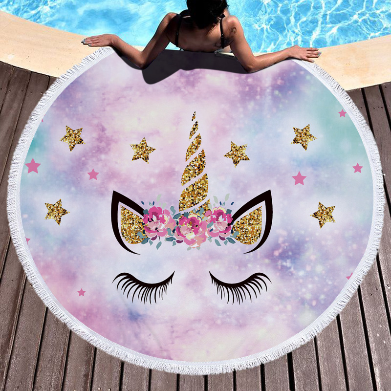 Horn of the Unicorn Round Beach Towel 6 Horn of the Unicorn Round Beach Towel 10