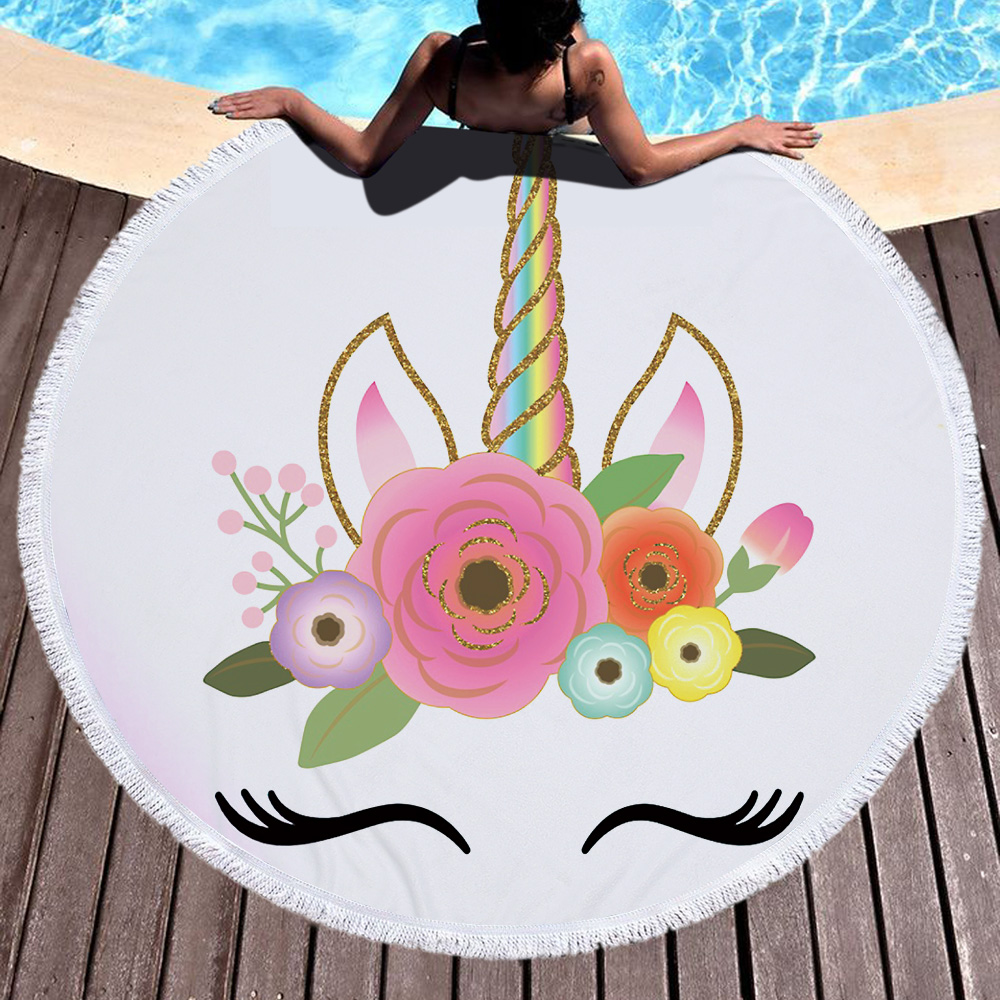 Horn of the Unicorn Round Beach Towel 9 Horn of the Unicorn Round Beach Towel 16
