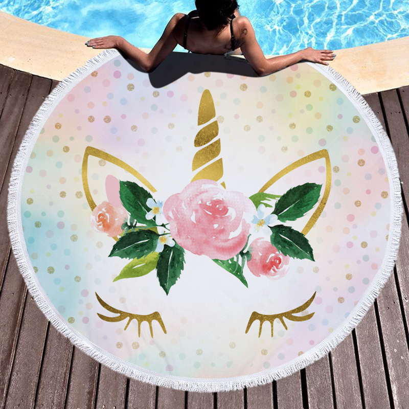 Horn of the Unicorn Round Beach Towel 11 Horn of the Unicorn Round Beach Towel 20