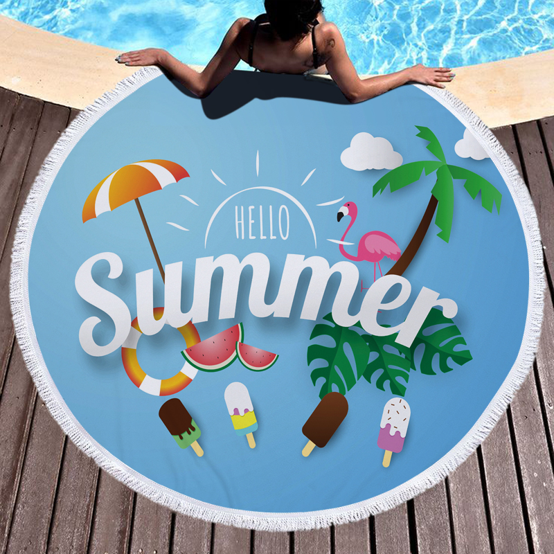 I LOVE SUMMER ROUND BEACH TOWEL 11