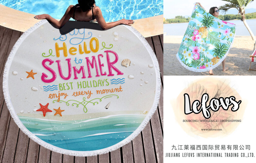 I LOVE SUMMER ROUND BEACH TOWEL (7)