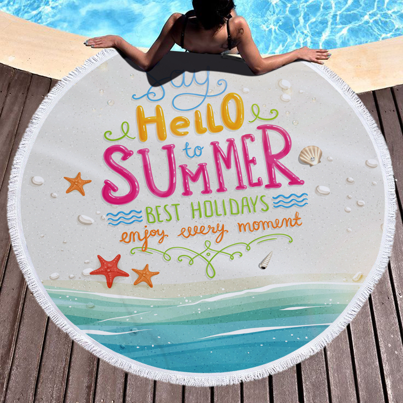 I LOVE SUMMER ROUND BEACH TOWEL 7