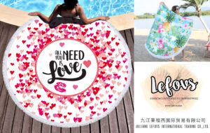 Love And Sweetheart Round Beach Towel (5)