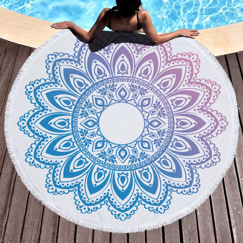 Mandala Round Beach Towel 16