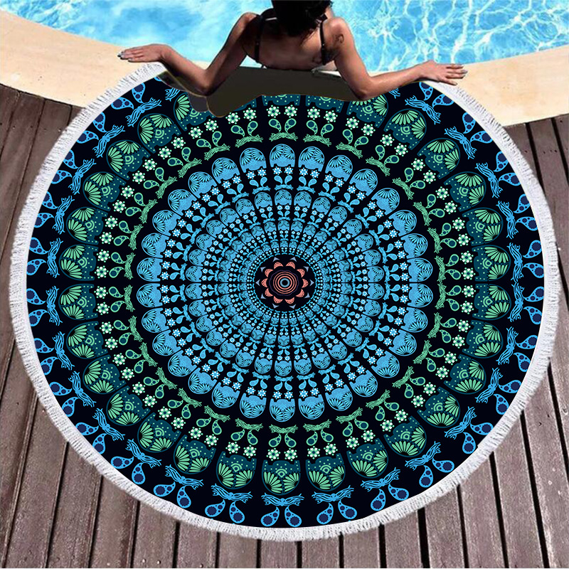 Mandala Round Beach Towel 18