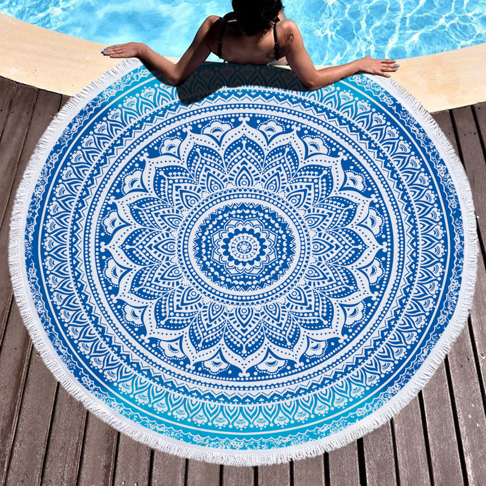 Mandala Round Beach Towel 19