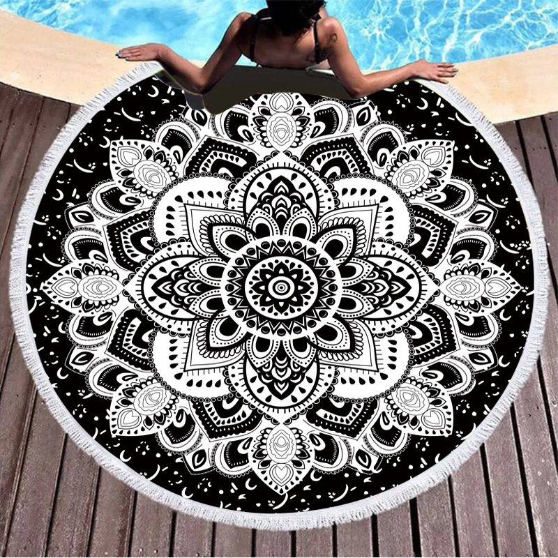 Mandala Round Beach Towel 3