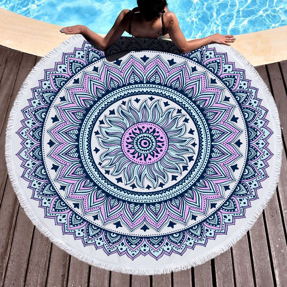 Mandala Round Beach Towel 6