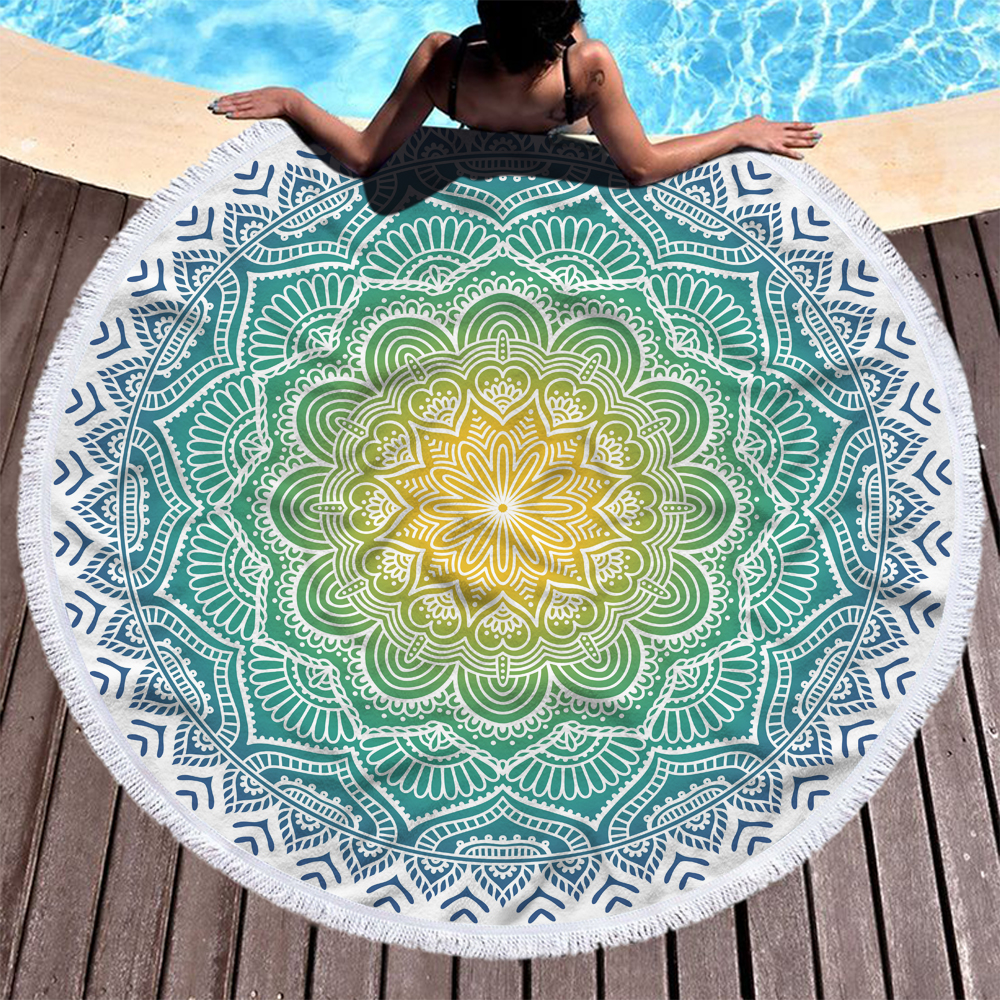 Mandala Round Beach Towels 12