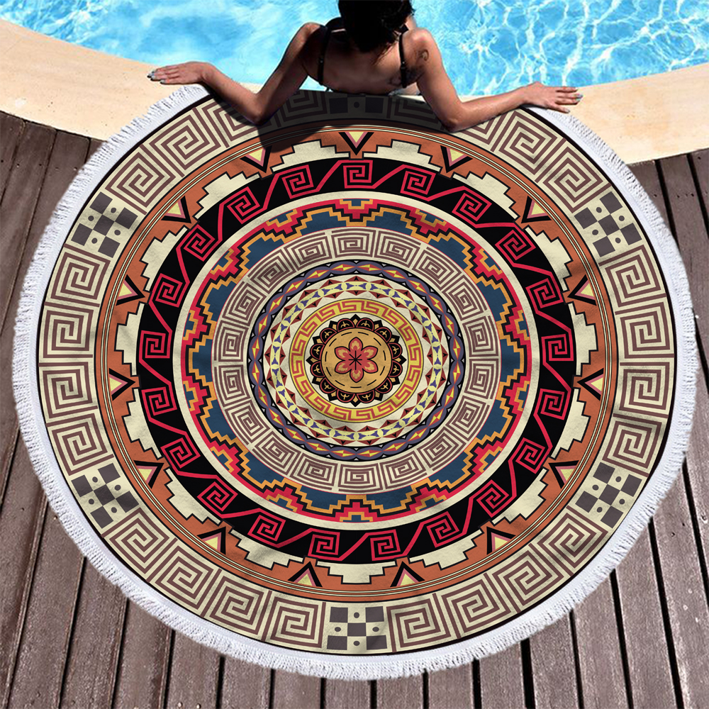 Mandala Round Beach Towels 13
