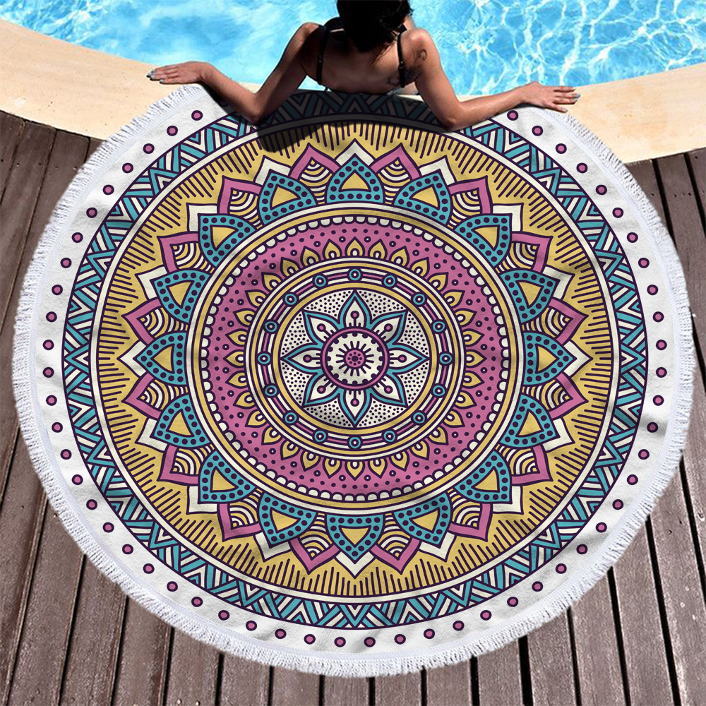 Mandala Round Beach Towels 14