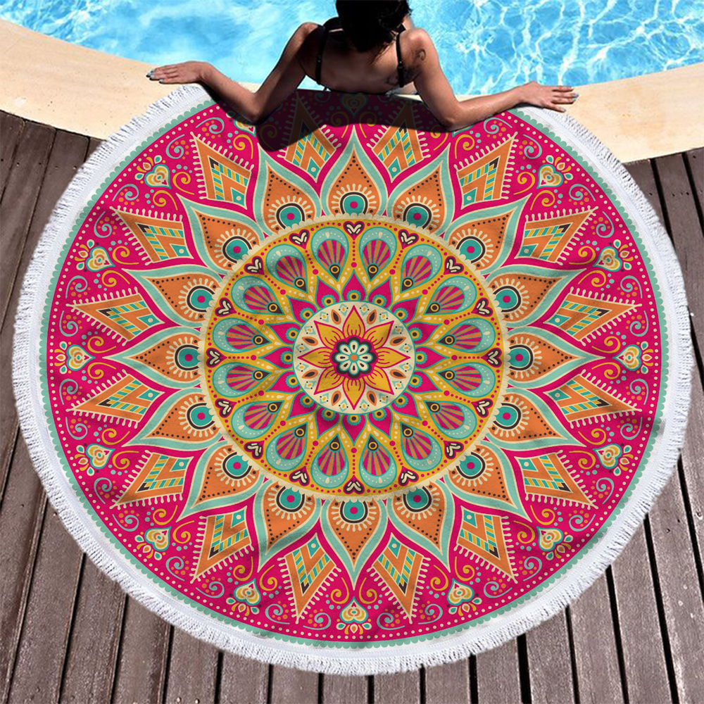 Mandala Round Beach Towels 2 1