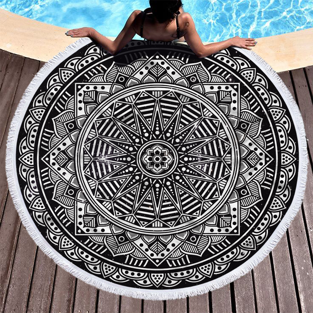 Mandala Round Beach Towels 4
