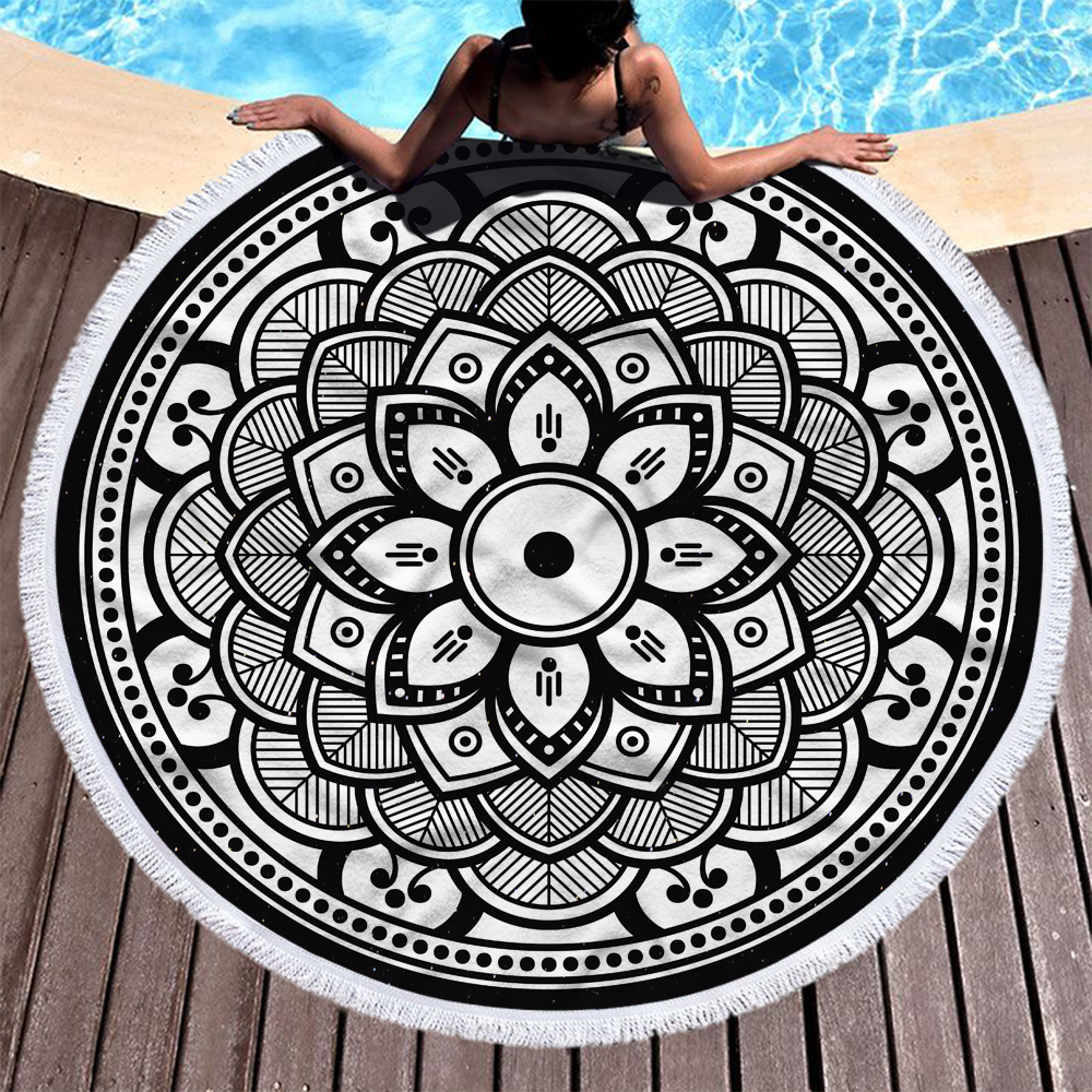 Mandala Round Beach Towels 9
