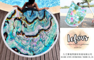 New Gorgeous Marble Gilt Round Beach Towel (51)