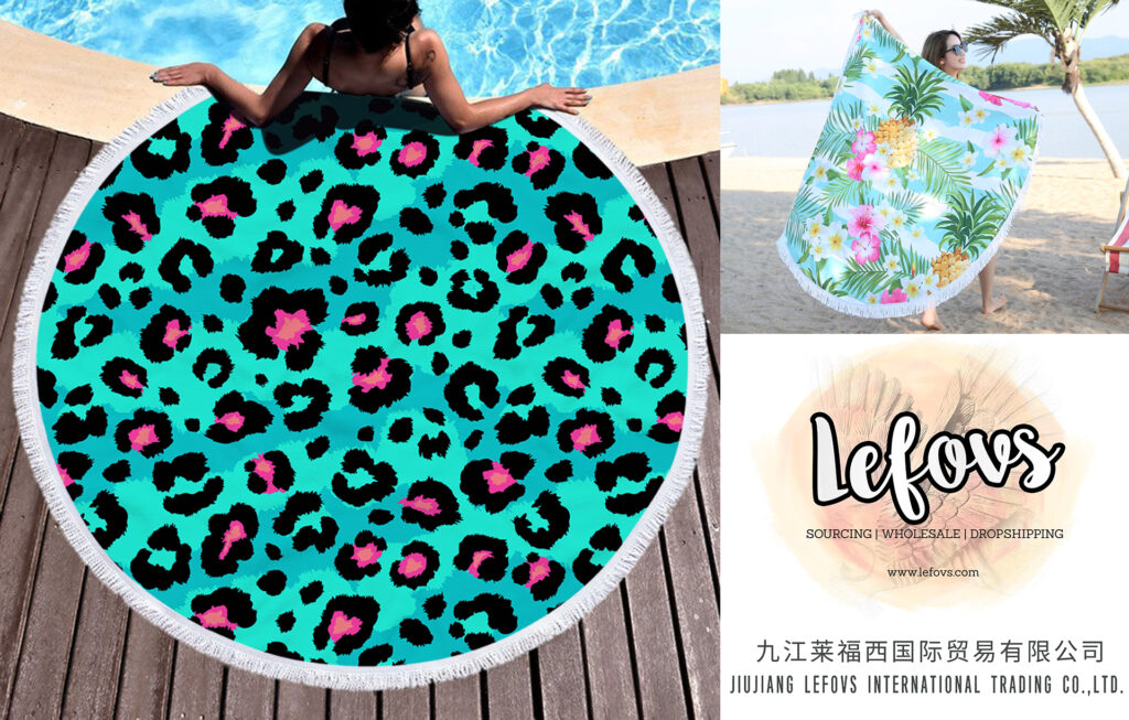 Newest Animal Skin Style Leopard Print Round Beach Towel 1 Newest Animal Skin Style Leopard Print Round Beach Towel (9)