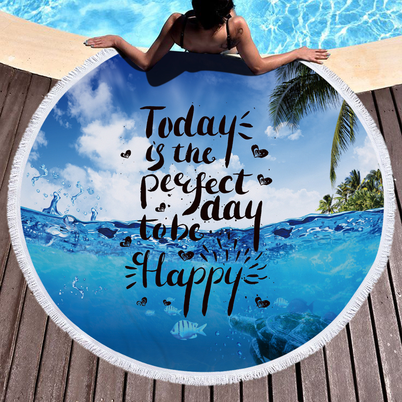 Nice Sentence Round Beach Towel 5 Nice Sentence Round Beach Towel 4