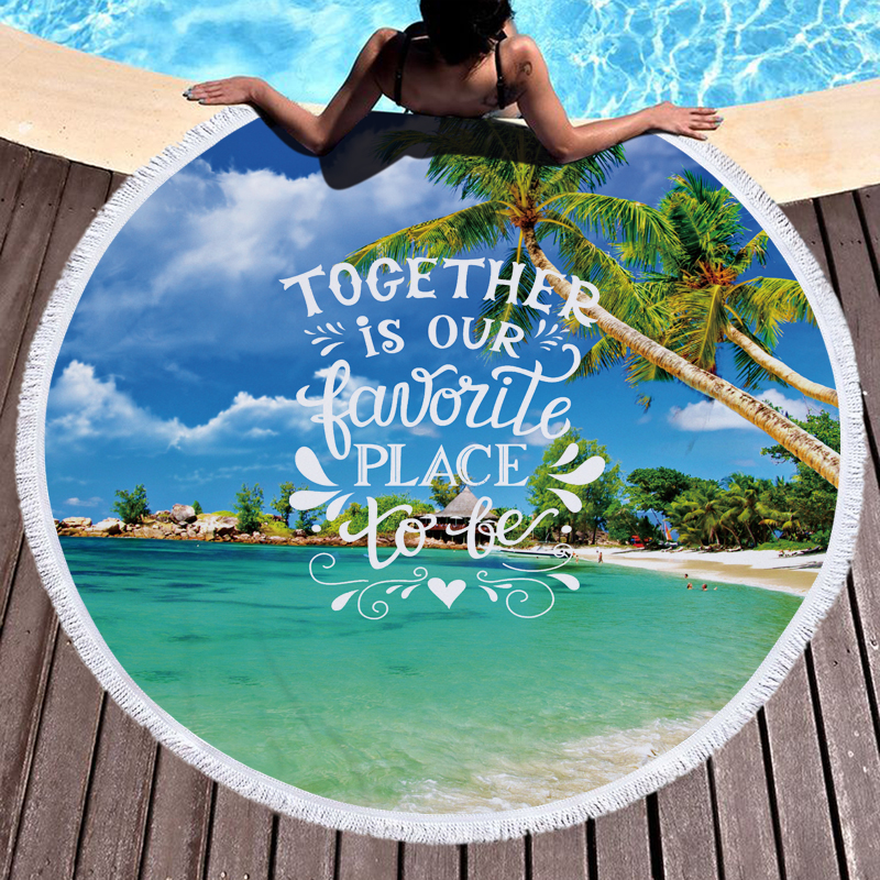 Nice Sentence Round Beach Towel 18 Nice Sentence Round Beach Towels 11
