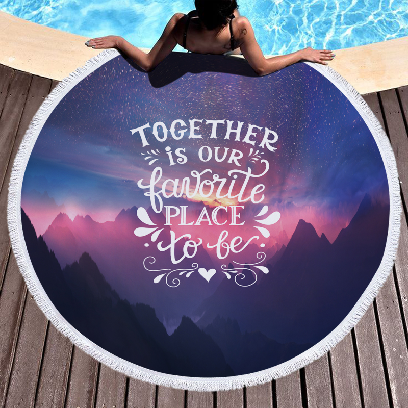 Nice Sentence Round Beach Towel 20 Nice Sentence Round Beach Towels 13