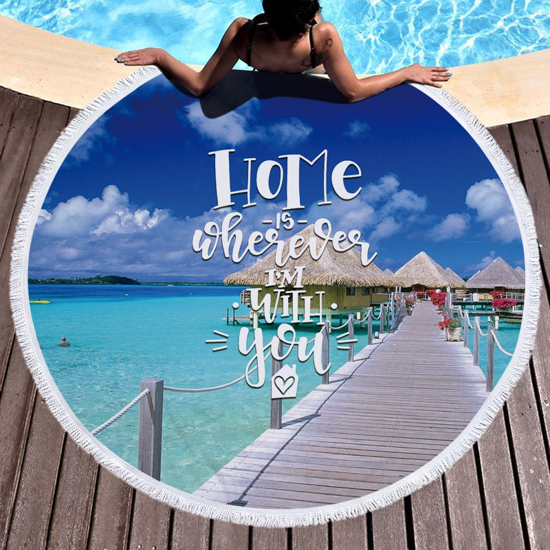 Nice Sentence Round Beach Towel 11 Nice Sentence Round Beach Towels 4